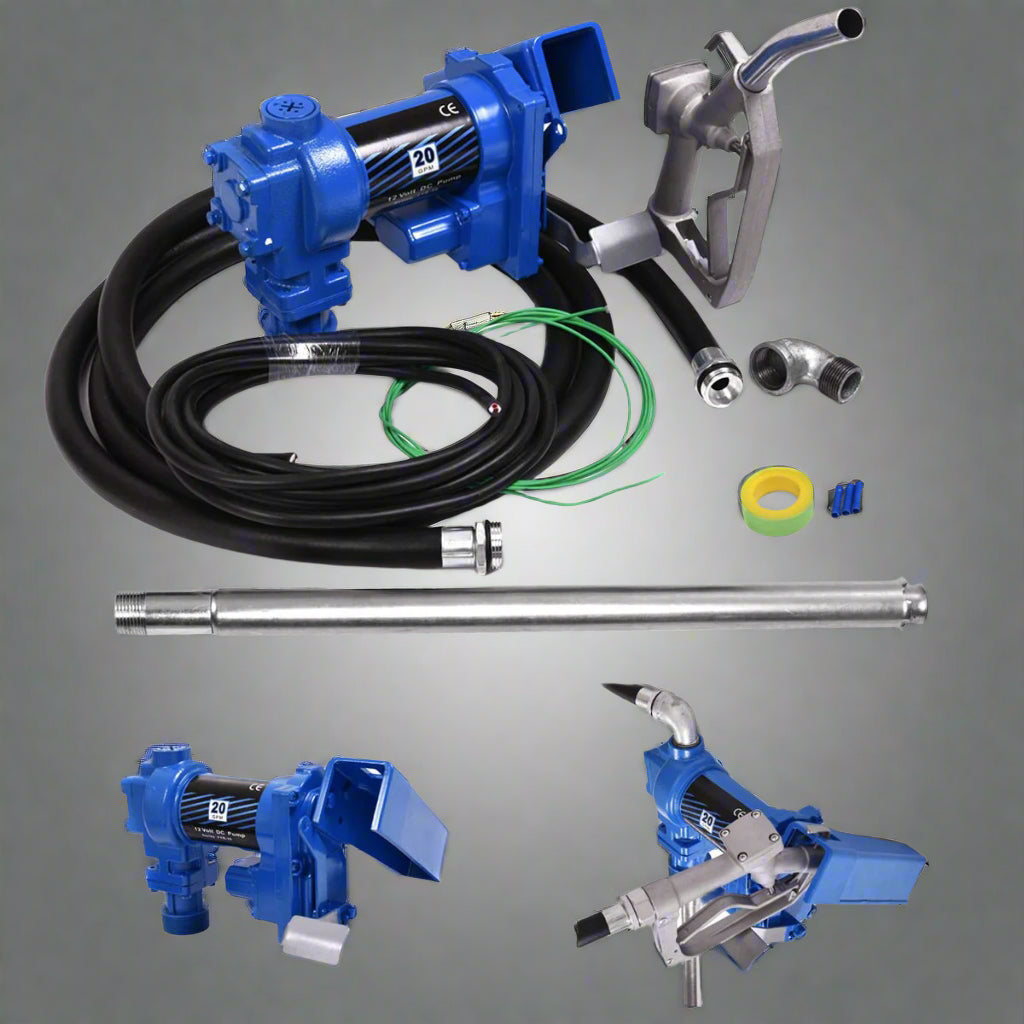 12V 20GPM Gas & Diesel Fuel Transfer Pump – Heavy-Duty Cast Iron