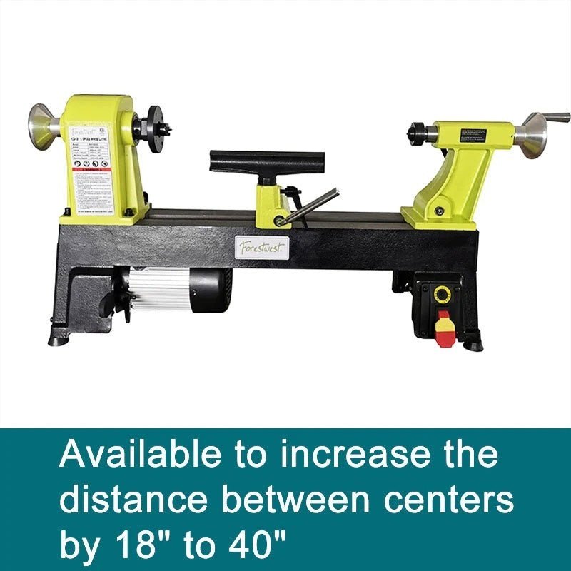 New 12×18 Variable Speed Wood Lathe – Benchtop EVS Woodturning Lathe with 3/4HP Motor BM10819 view 6