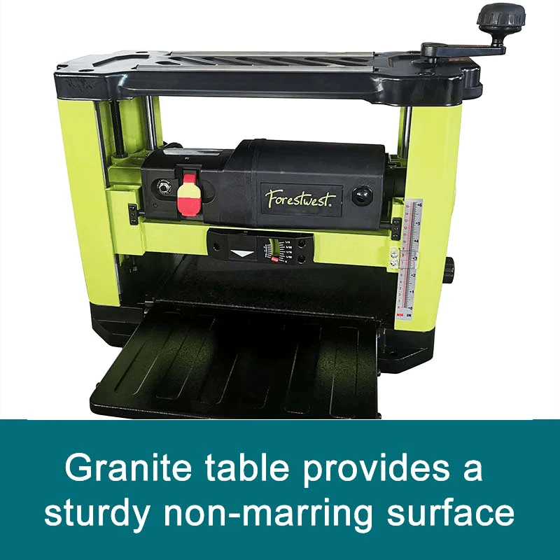 New 13-Inch Benchtop Wood Planer – 2HP Motor, Helical Spiral Cutter Head & Granite Table BM10523 view 5