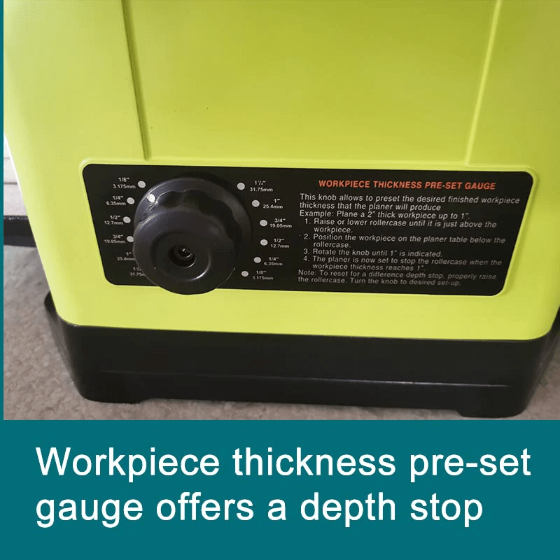 New 13-Inch Benchtop Wood Planer – 2HP Motor, Helical Spiral Cutter Head & Granite Table BM10523 view 3