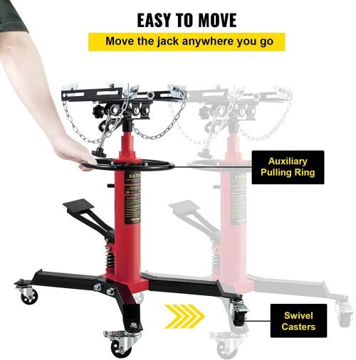1320 lbs 2-Stage Telescopic Transmission Jack with Hydraulic Lift | Adjustable Heavy-Duty Design view 1
