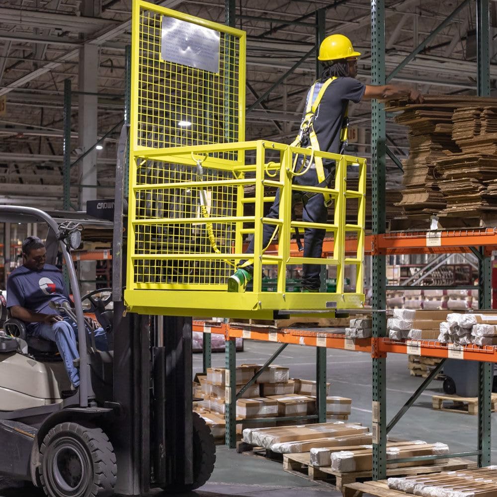 2-Person Forklift Safety Cage – 1,200 lb Lift Capacity Work Platform 9194534 view 5