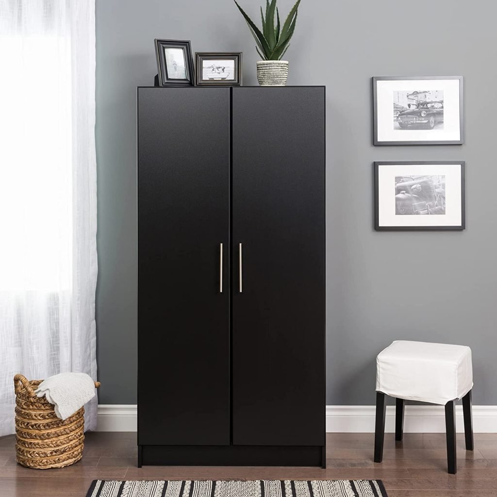 32″ Wardrobe Storage Cabinet – Modern Closet Organizer with Shelves & Hanging Space S3119 view 1