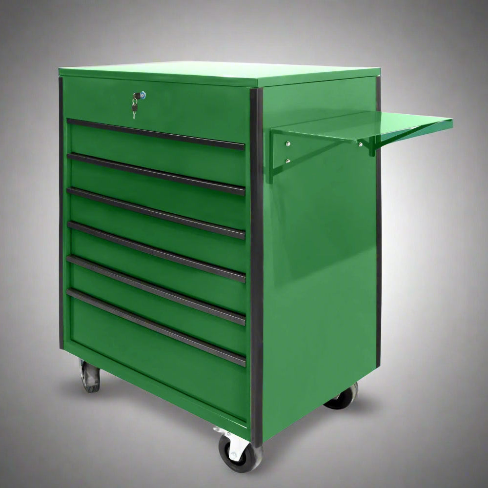 34″ 6-Drawer Rolling Tool Bench & Service Cart – Heavy-Duty Steel, Power Strip, Locking Drawers view 4