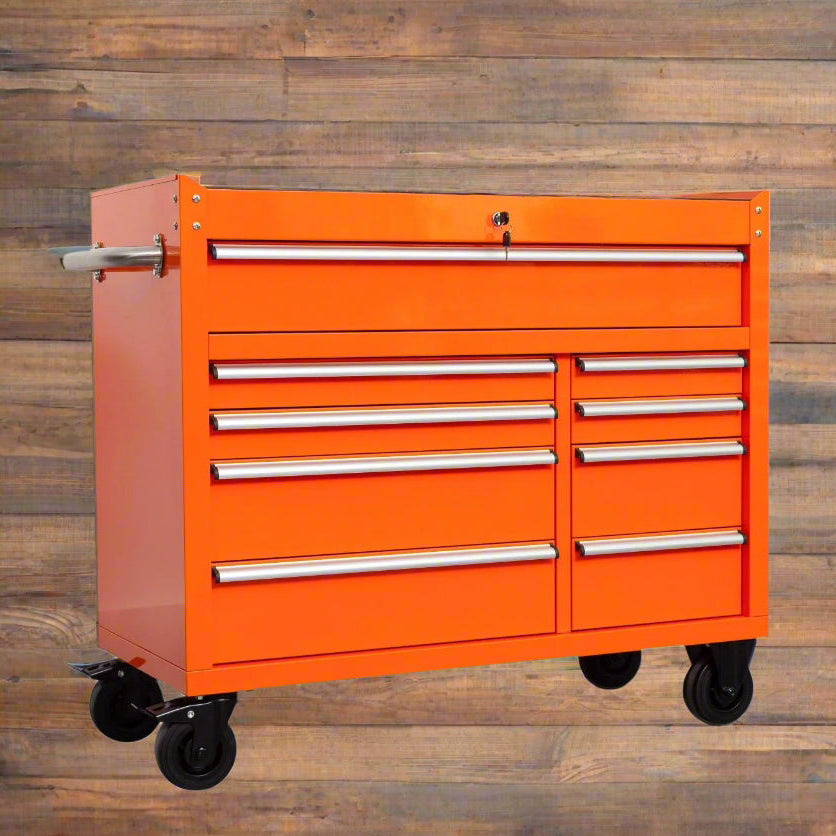 42″ 9-Drawer Rolling Tool Bench – Heavy-Duty Garage Storage Cabinet view 7