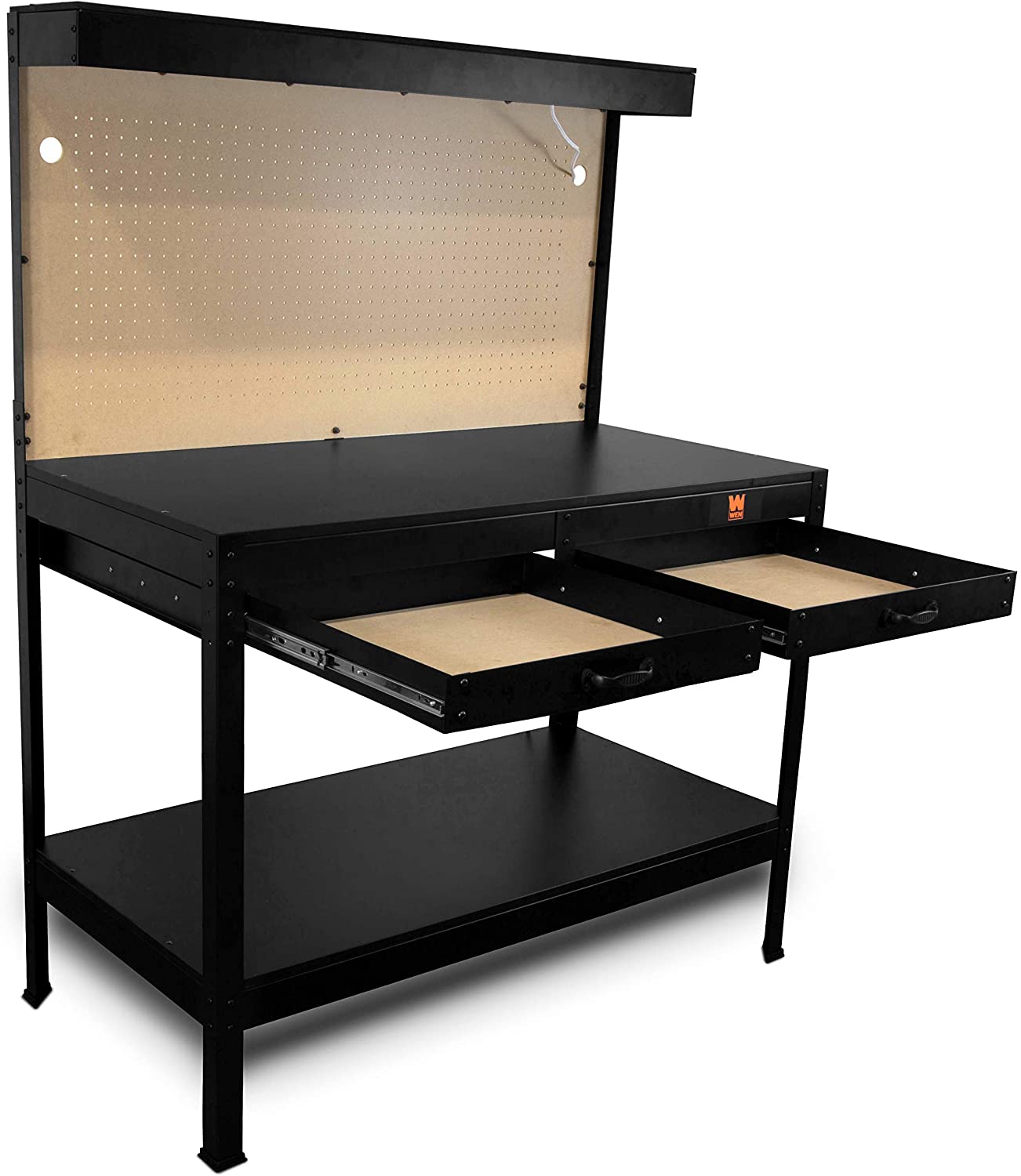 48-Inch Workbench Light with Built-In Power Outlets – Heavy Duty Workshop Lighting WT006C
