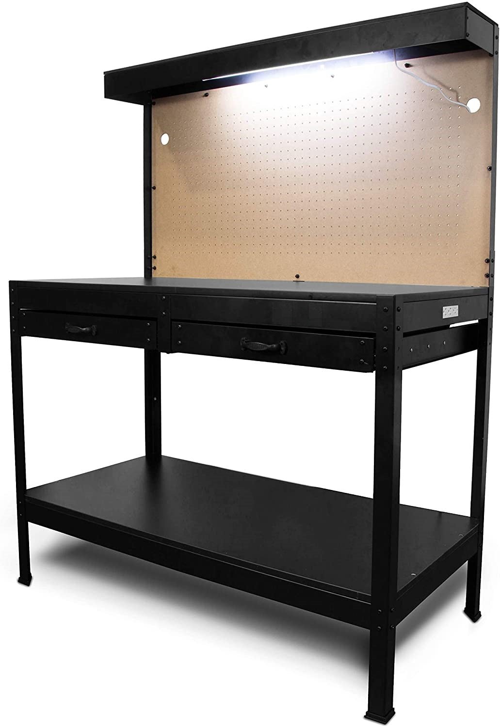 48-Inch Workbench Light with Built-In Power Outlets – Heavy Duty Workshop Lighting WT006C view 2