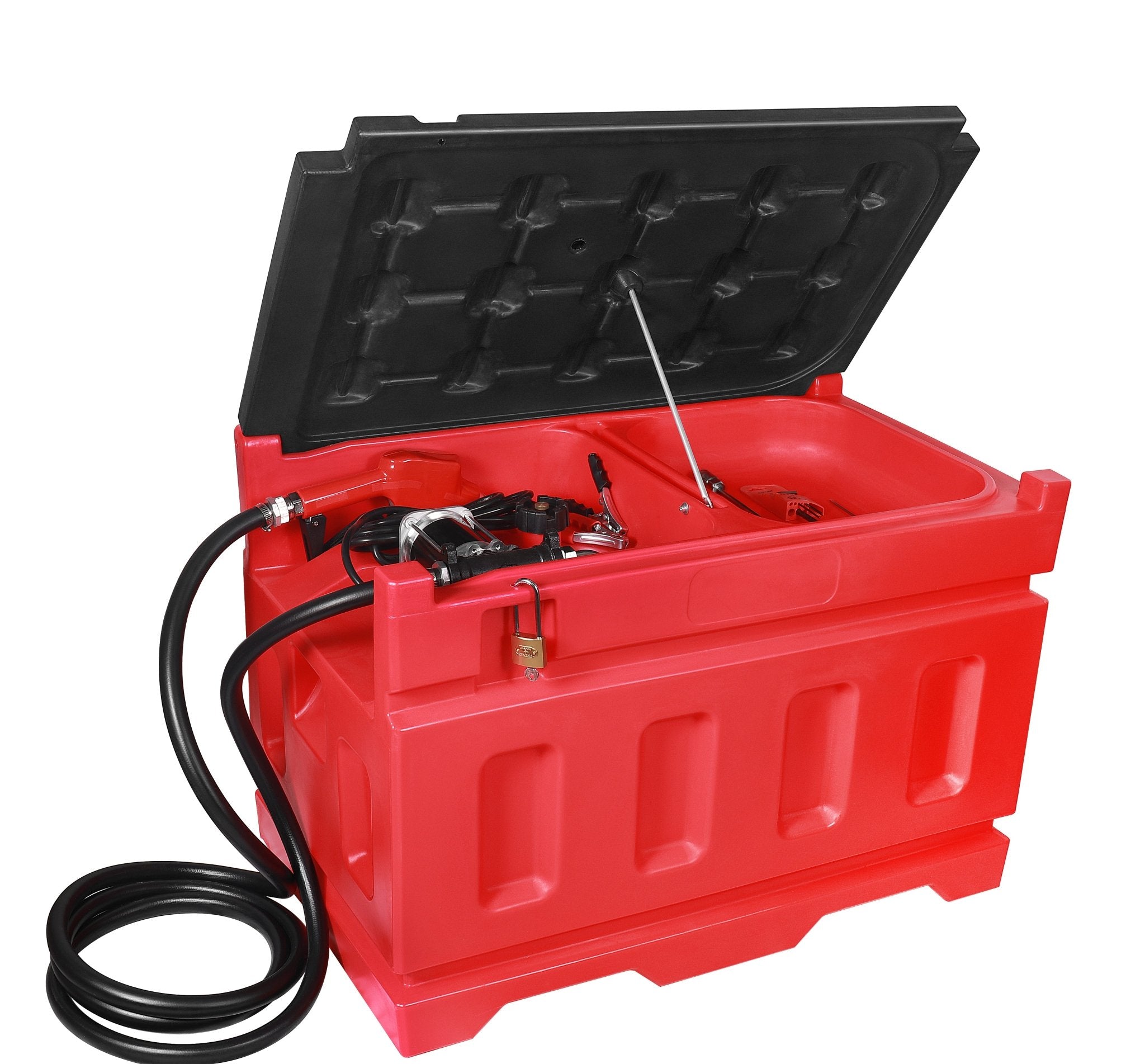 48-Gallon Fuel Transfer Tank with Pump — Gas & Diesel — Heavy-Duty Design