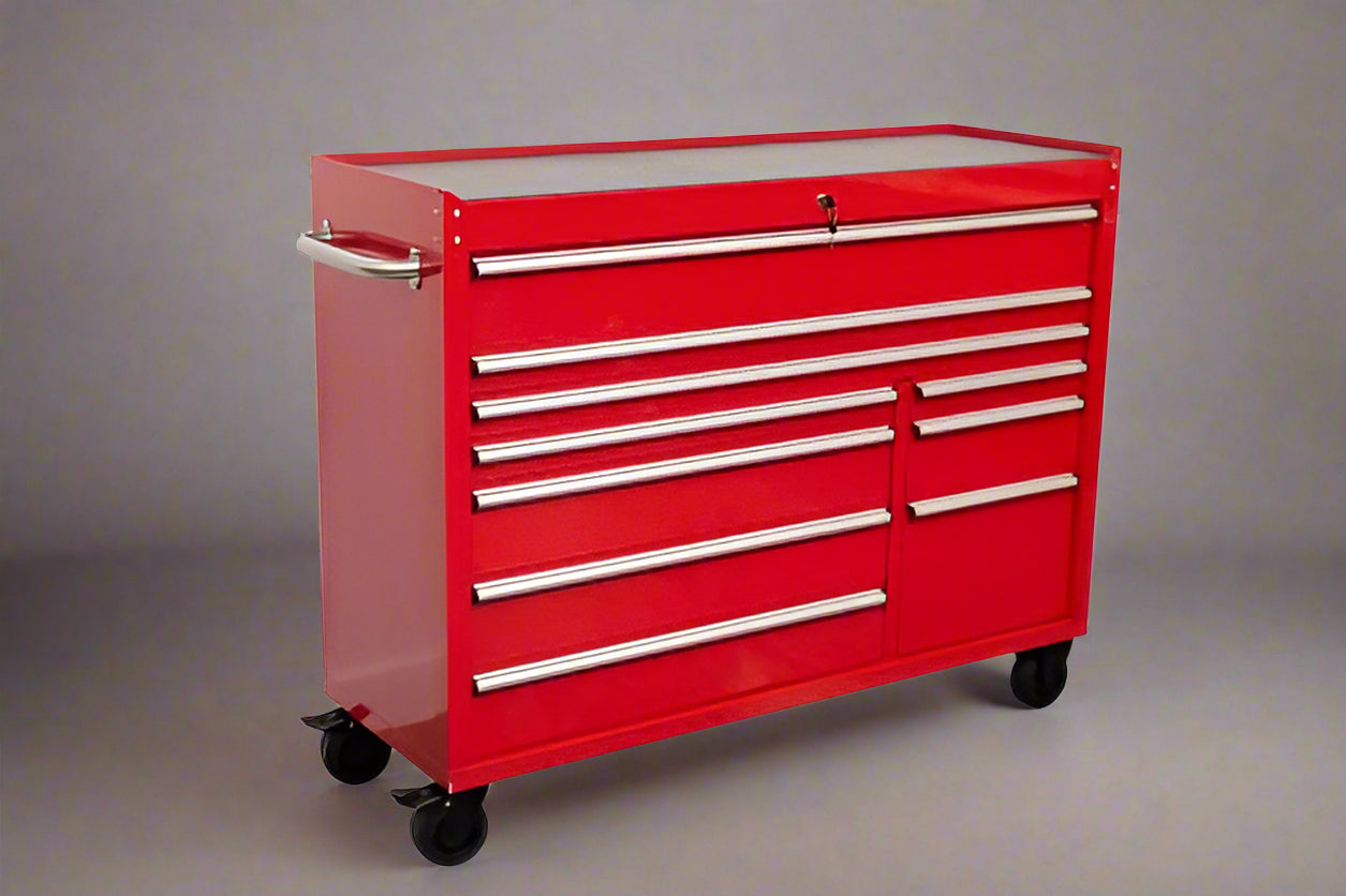 55″ Siebel Tool Bench with Stainless Steel Top | 10-Drawer Workstation
