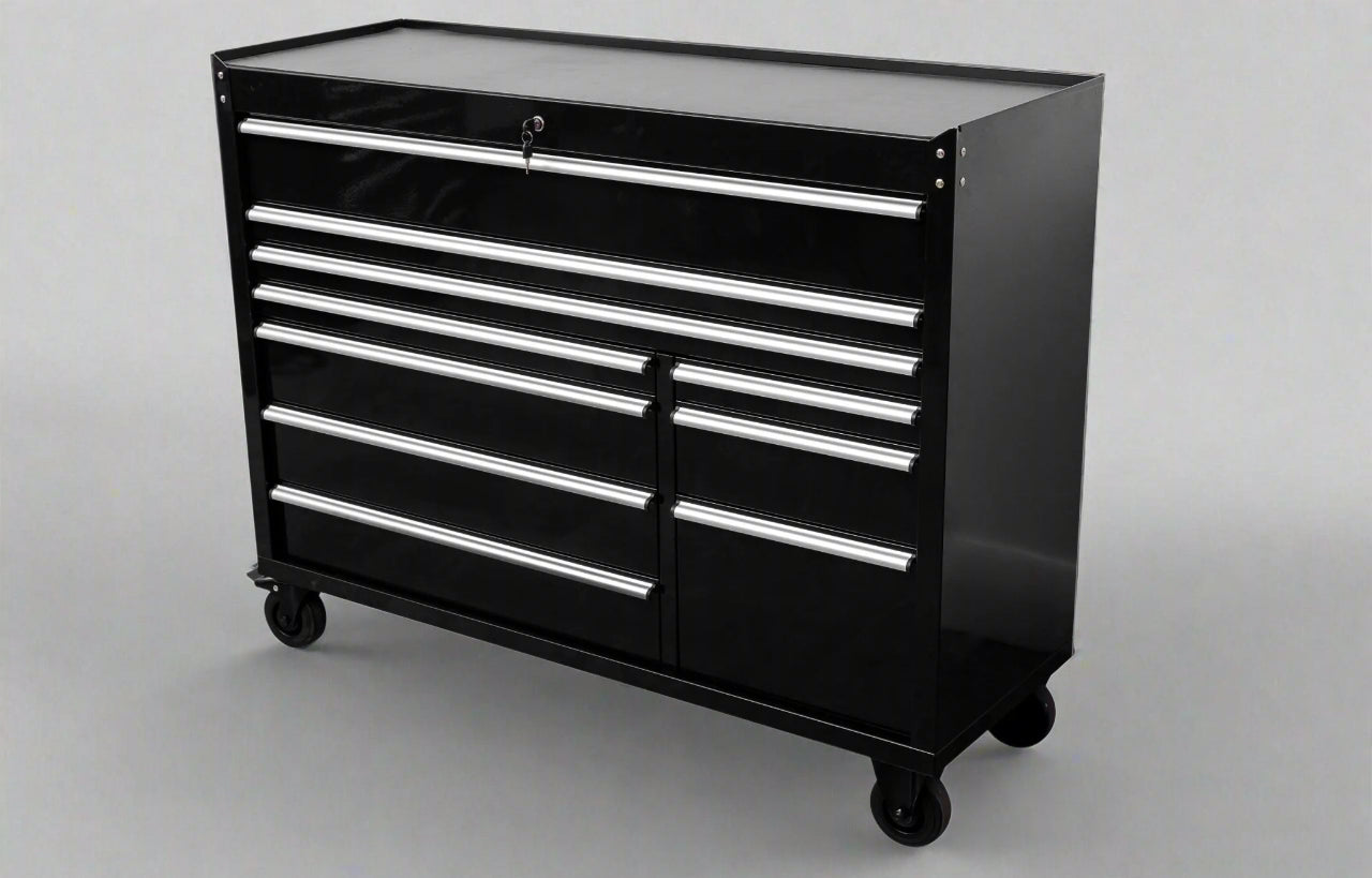 55″ Siebel Tool Bench with Stainless Steel Top | 10-Drawer Workstation view 4