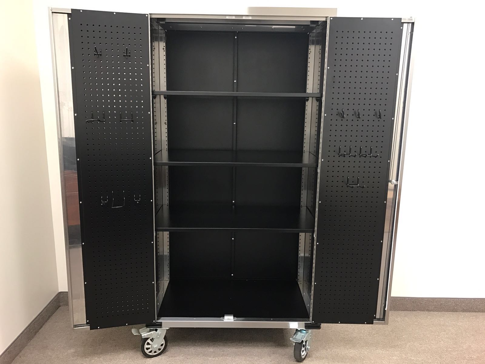 72″ Stainless Steel Rolling Cabinet – Heavy-Duty Lockable Storage | 72SSC view 1