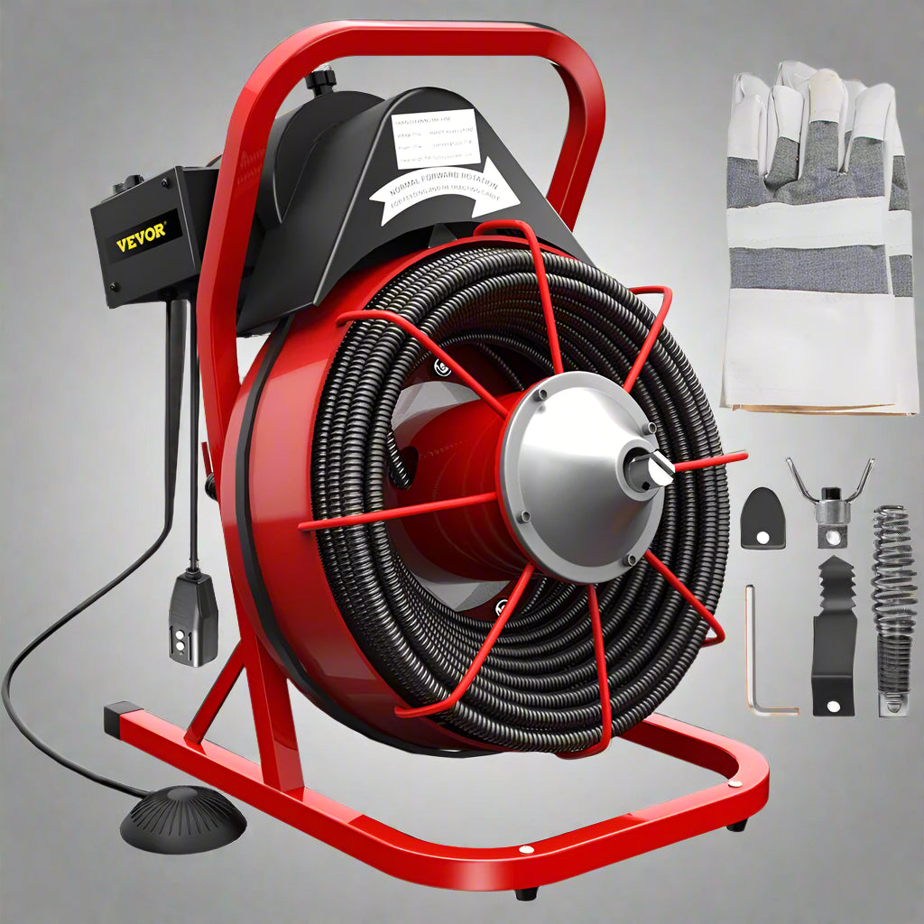 75 Ft Electric Drain Cleaner Machine | Heavy-Duty Plumbing Snake for Pipes & Drains view 1
