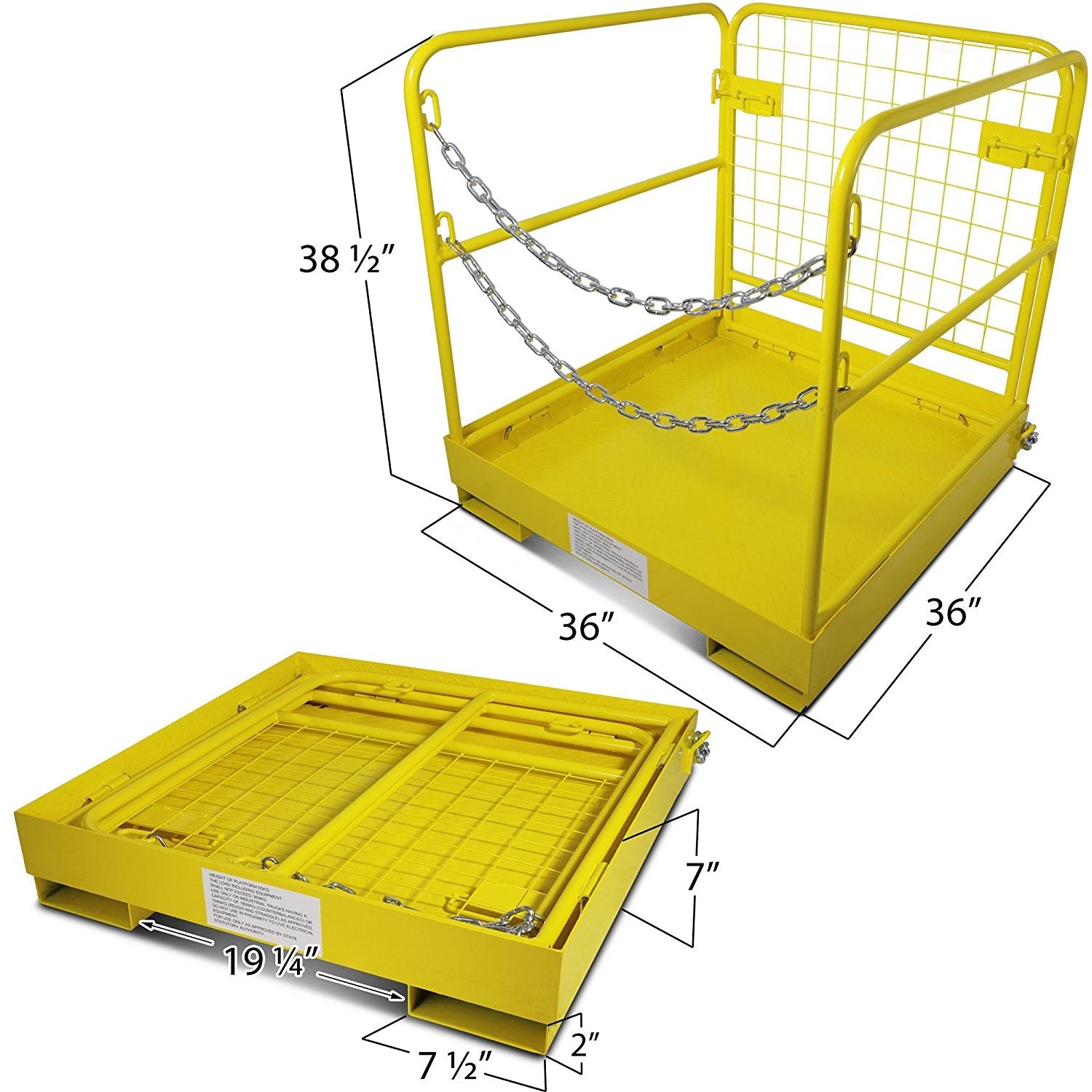 Forklift Safety Cage Work Platform – Aerial Lift Basket Attachment view 1