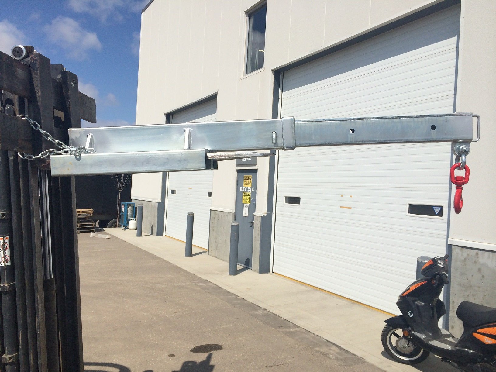 Forklift & Skid Steer Extension Jib – Heavy-Duty Lifting Boom Attachment view 2