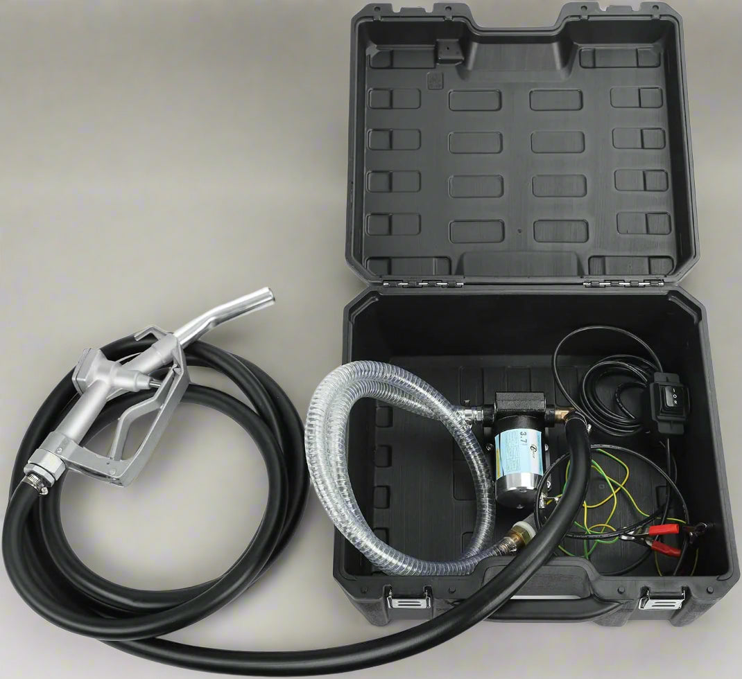 Portable Fuel Transfer Pump Kit – 12V Heavy-Duty System for Gas & Diesel
