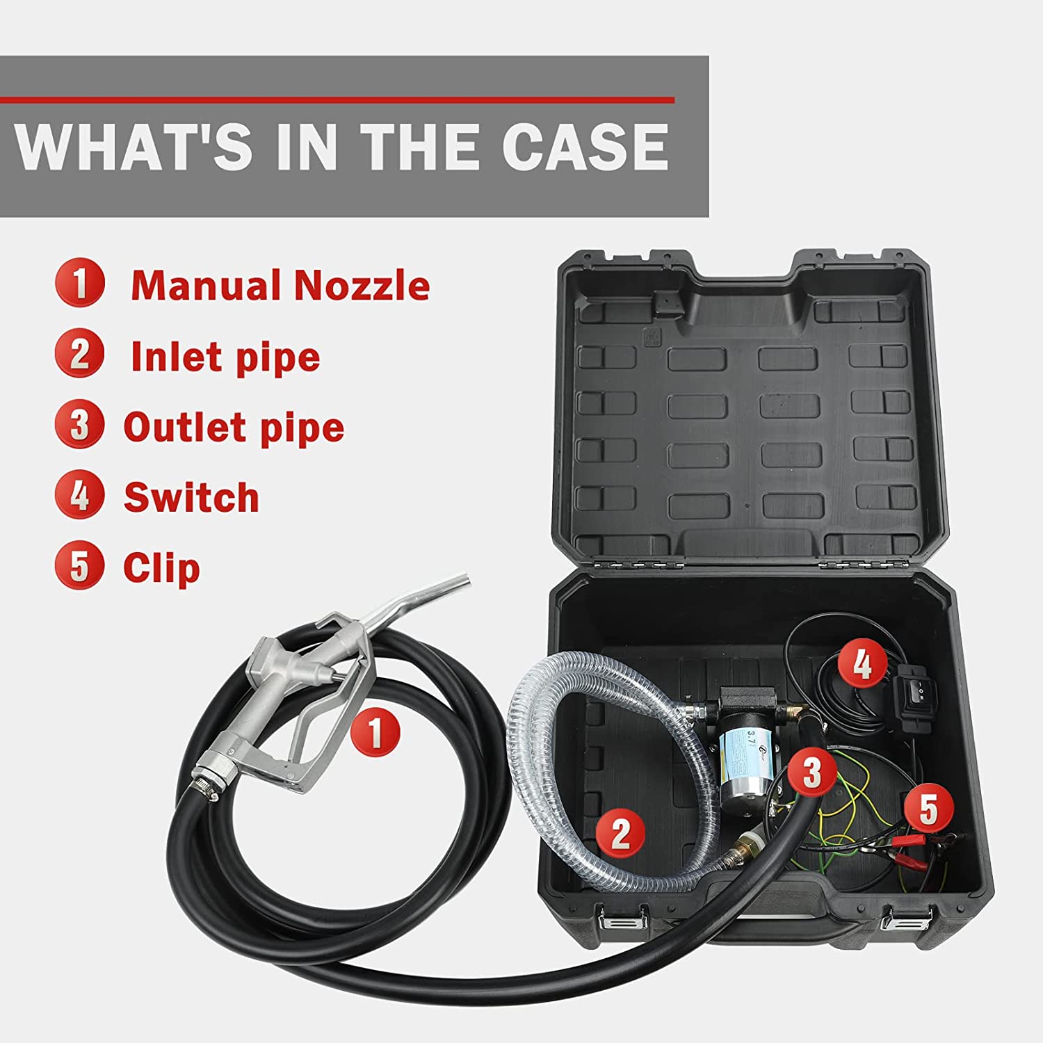 Portable Fuel Transfer Pump Kit – 12V Heavy-Duty System for Gas & Diesel view 8