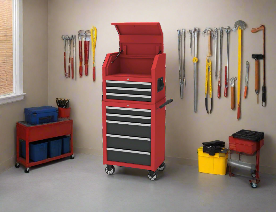 Heavy-Duty 8-Drawer Rolling Tool Chest & Cabinet Combo – KN27035
