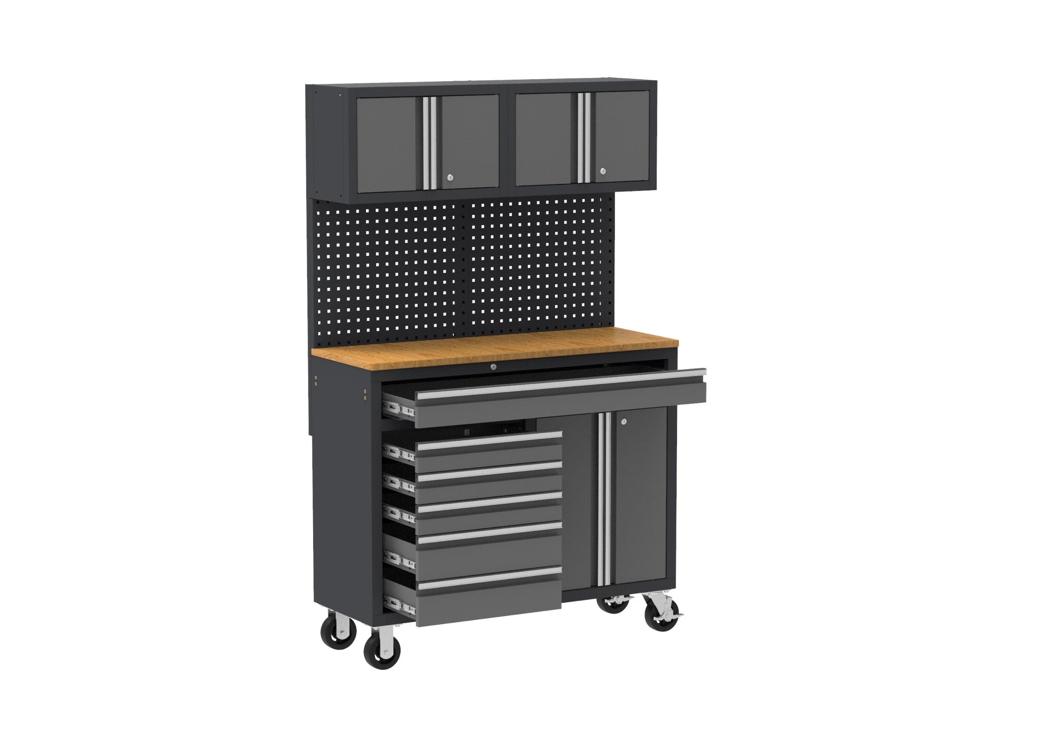 Heavy-Duty 9 Drawer Rolling Tool Chest Workbench with Locking Storage – KN4806 view 3