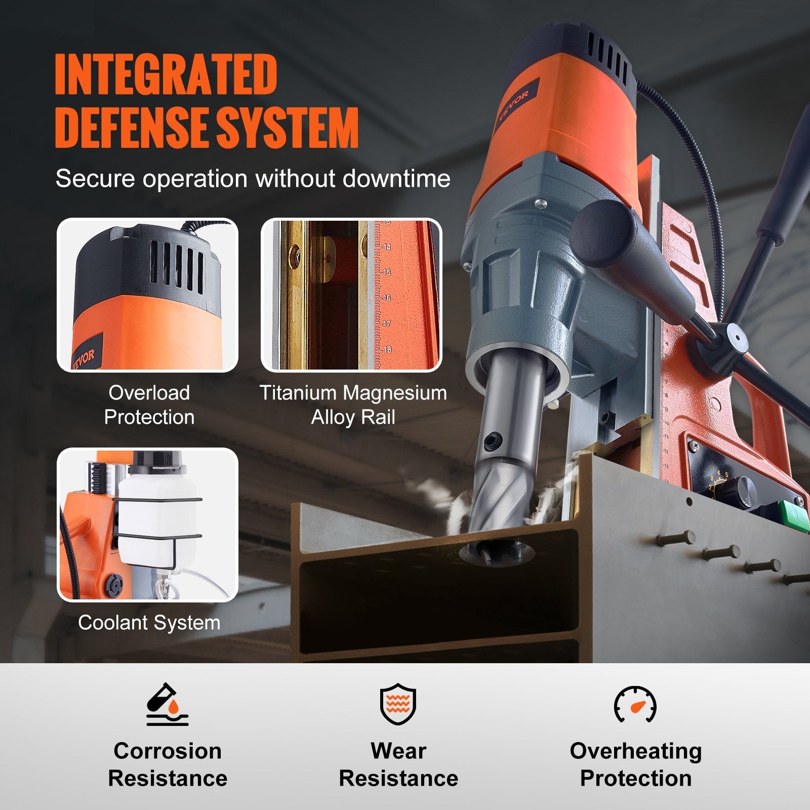 Magnetic Drill Press 1550W | Heavy-Duty Portable Mag Drill with 50mm Capacity view 5
