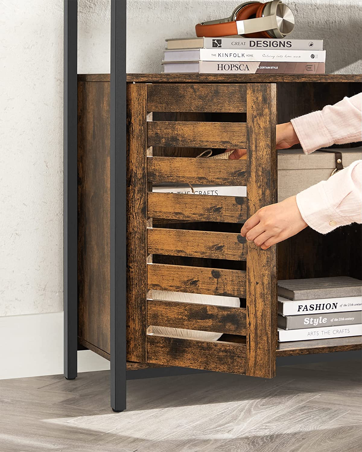 Rustic Buffet Storage Cabinet Sideboard view 7