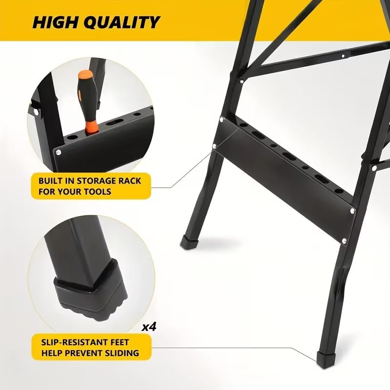Portable Folding Workbench, Lightweight Woodworking Work Table with Durable Frame view 3