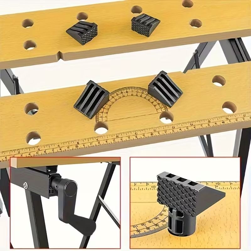Portable Folding Workbench, Lightweight Woodworking Work Table with Durable Frame view 6