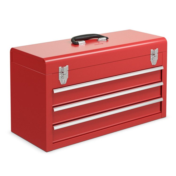 Portable Garage Mechanic Tool Cabinet Box with 3 Drawers view 1