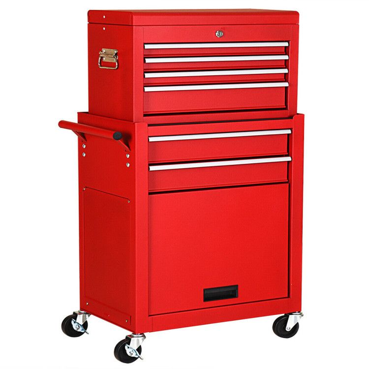 Rolling Cabinet Storage Chest Box Garage Toolbox view 2