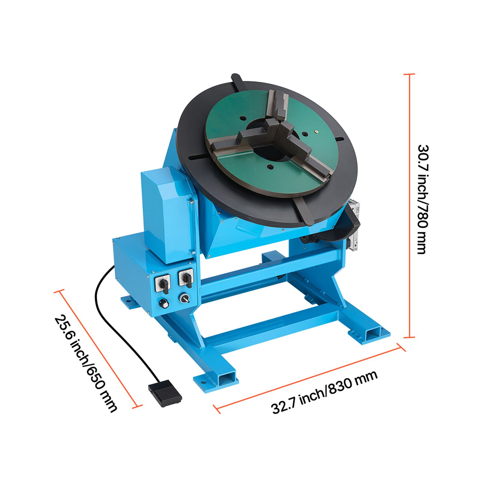Welding Positioner, 1102 Lbs Load Capacity, -45° to 90° Tilt Angle Welding Positioner Turntable view 7