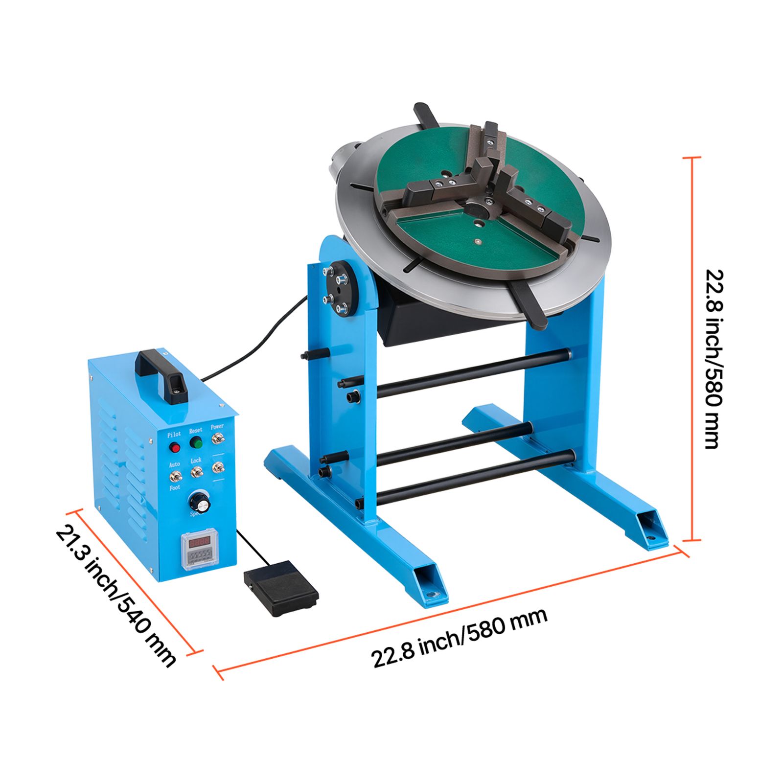 Welding Positioner, 441 Lbs Load Capacity, -45° to 90° Tilt Angle Welding Positioner Turntable view 7