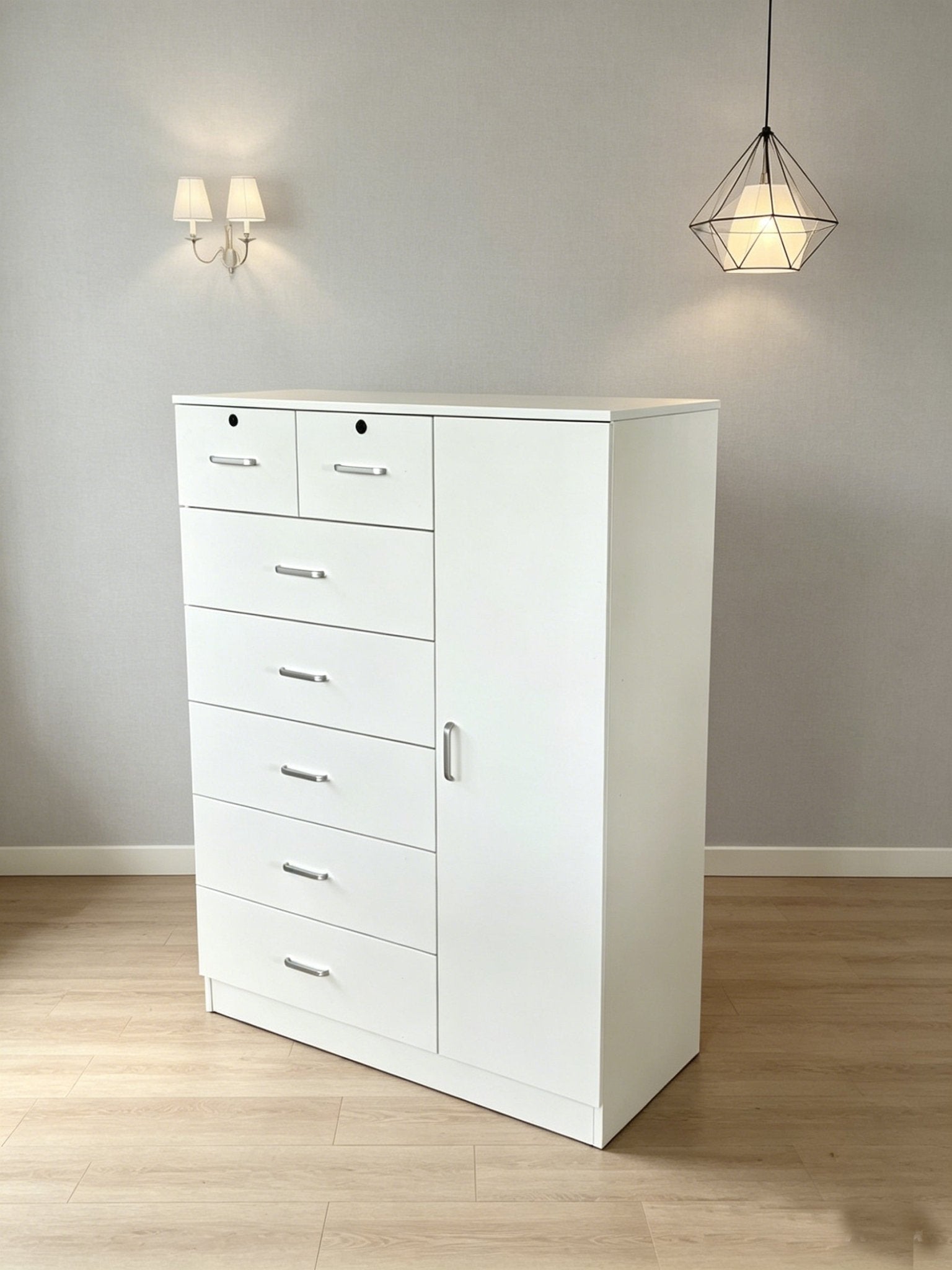 Storage Cabinet Dresser with Drawers & Door MODERN SKU# 113226 view 3