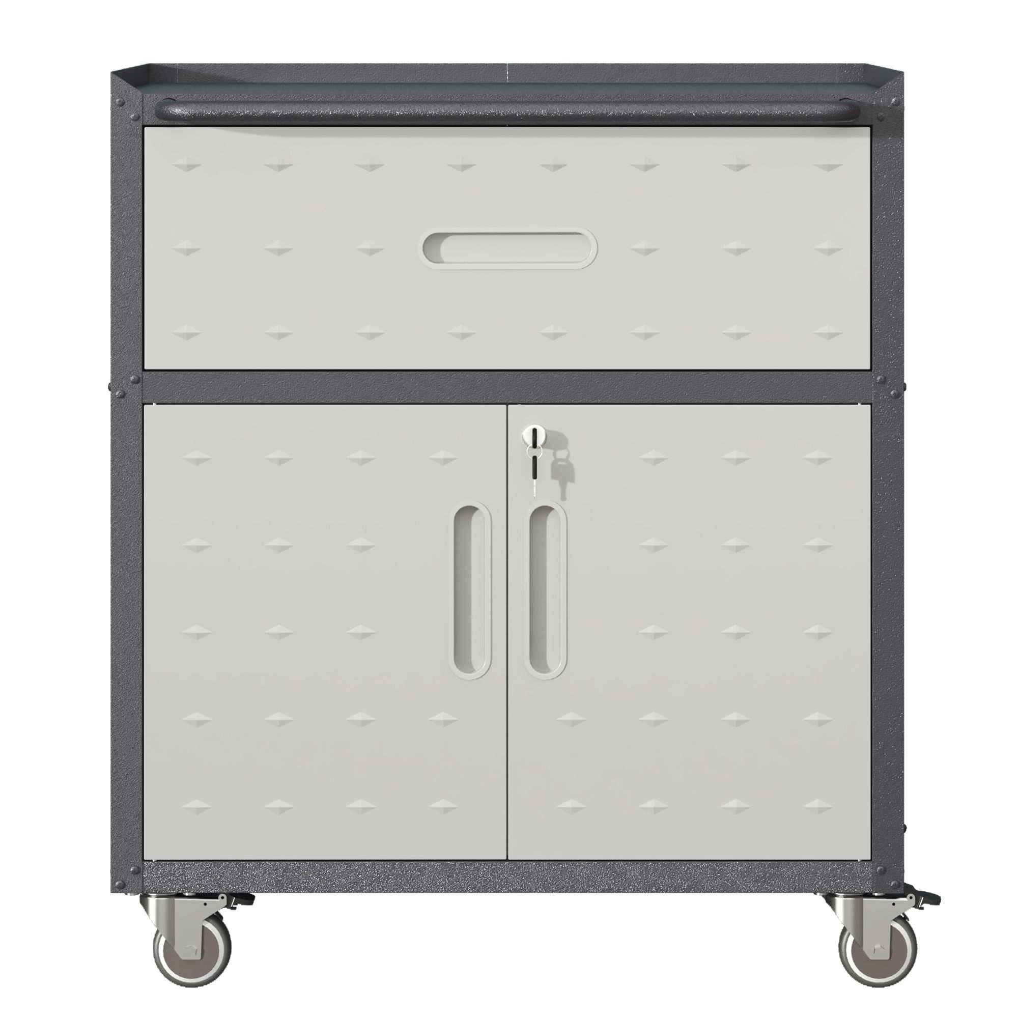Sturdy and Durable Metal Tool Cabinet for Garage with Wheels view 4