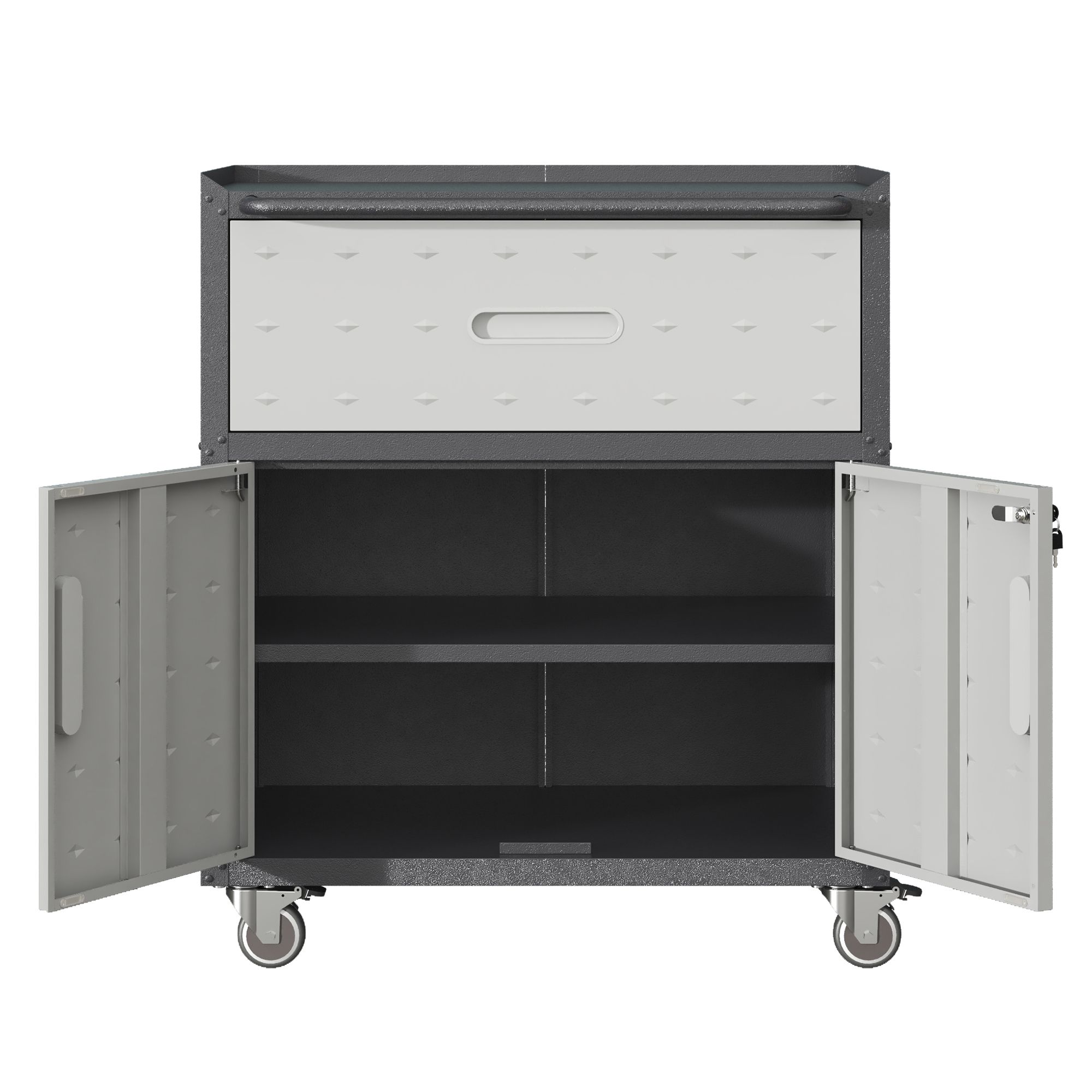 Sturdy and Durable Metal Tool Cabinet for Garage with Wheels view 1