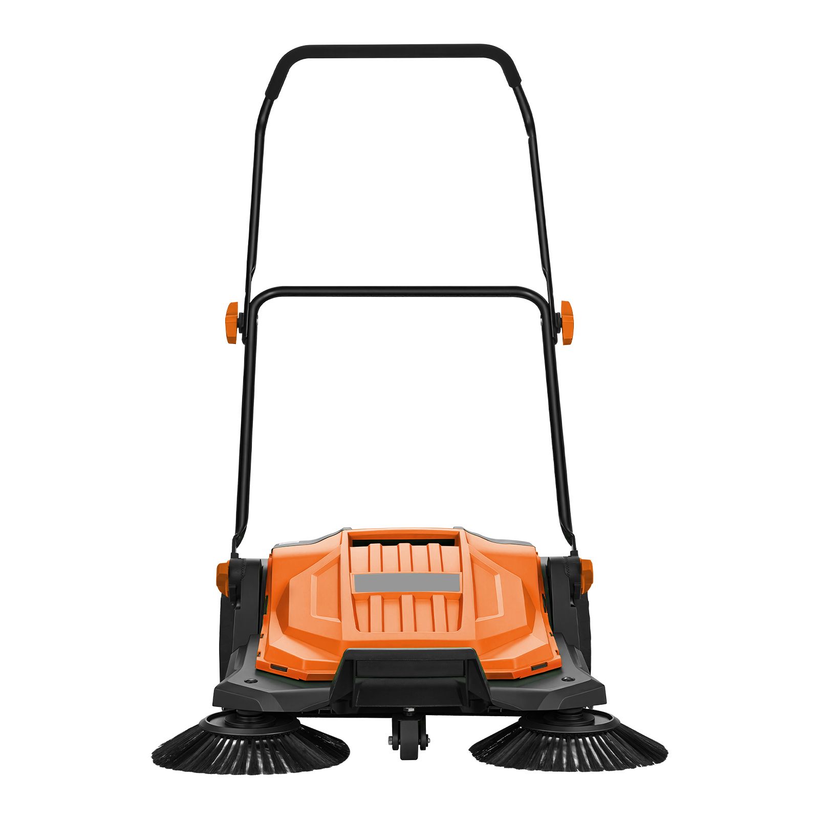 Walk-Behind Hand Push Floor Sweeper, Manual Floor Sweeper Non-Electric with 25.6″ Sweeping Width view 1